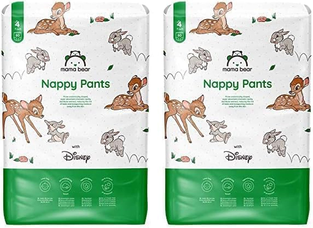 Amazon Brand: Mama Bear Disney Size 6 (15+ kg) - Monthly Pack, White, 120 Pieces (2 Packs of 60)