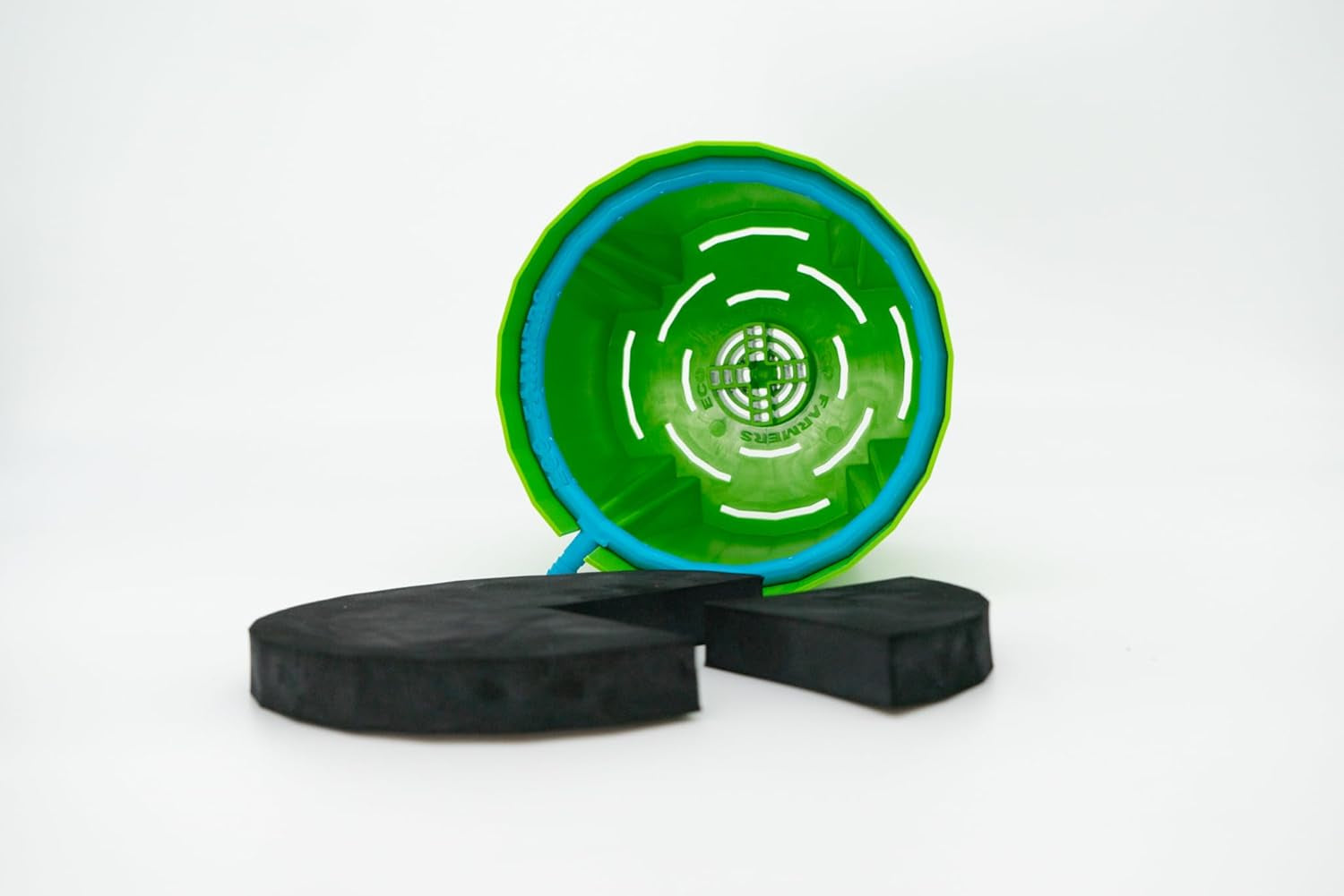 Hydro Farmer, 19-piece pot set Ø 18 cm (green), growing system including 4 pots, 4 watering rings, 4 lids, adapter set and 2 m hose, hydroponics, aeroponics