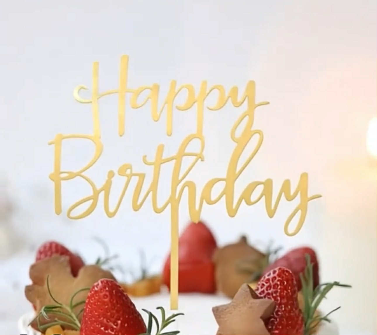 Non-edible decoration, Topper, Happy Birthday