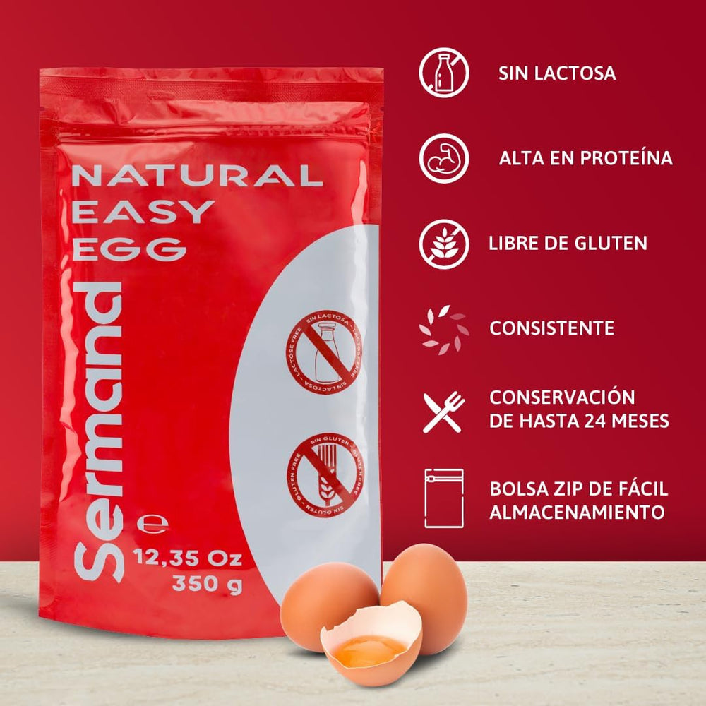 Eiklarpulver (350g) | Getrocknetes Eiklar Pulver | Eialbumin für Backen & Kochen | Ohne Zusatztoffe | Lactose-free Zip-Bag Packaging