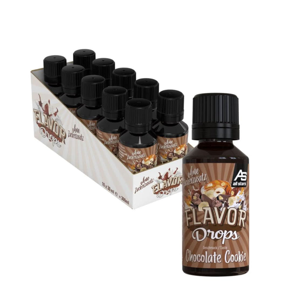ALL STARS Flavor Drops, Flavored drops without added sugar and without calories - Sweetness and flavor for food, 30 ml Sweeteners Naty Shop Chocolate cake 10 x 30 ml