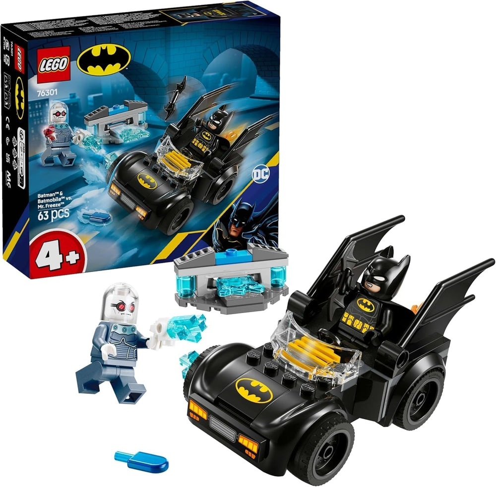 LEGO DC Batman: Batman & Batmobile Vs. Mr. Freeze - Superhero car toy with 2 minifigures - Ice shooter with fire elements - Gift for boys and girls from 4 years old 76301 Building sets Besuche den LEGO-Store Default title