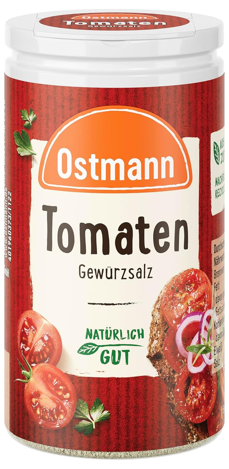 Ostmann Gewürze - Tomato Gewürzsalz | Perfect for seasoning tomato salad and bruschetta 60 g in Der Streudose