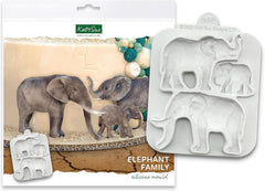 Katy Sue, Silicone Mold Family of Elephants Kitchen Naty Shop