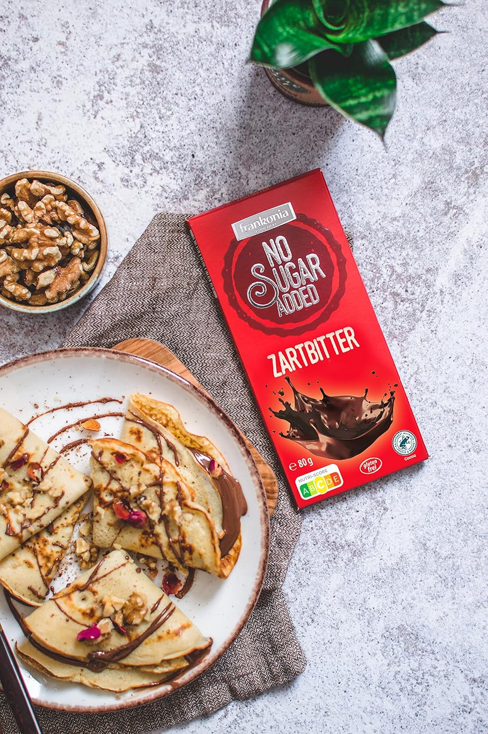 Frankonia dark chocolate without added sugar, 80 g