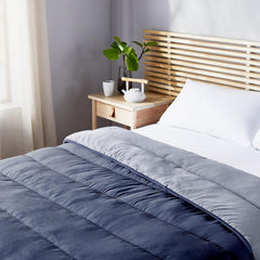 Pikolin Home - Plapumă reversibilă 300 G - Umplutură nordică bicoloră - Pentru pat 105 - Cosy, cald, respirabil, galben muștar, 180 X 260 Cm Plapumi si pilote Naty Shop