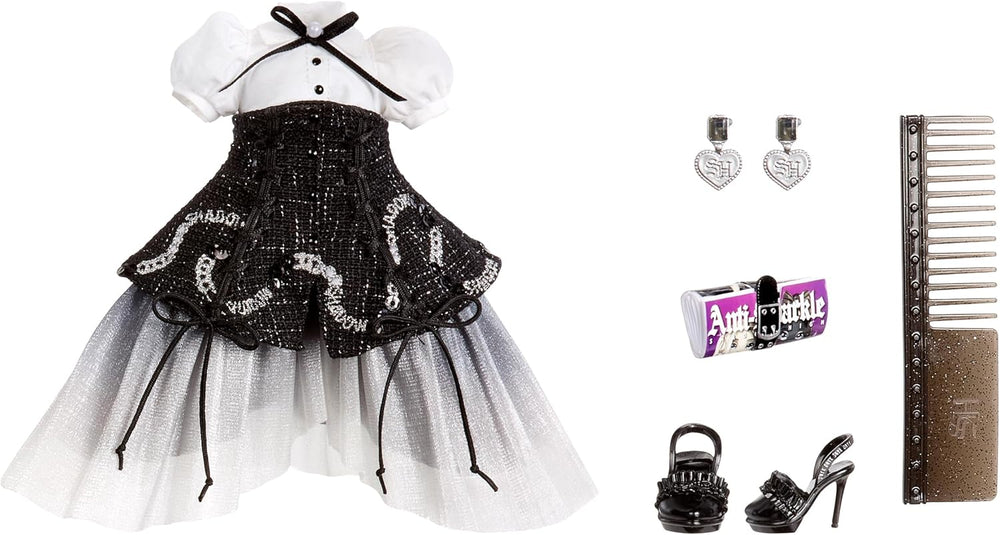 Rainbow High Shadow High Modepuppe – Shanelle Onyx – Schwarzes Haar, 28 cm Modepuppe mit Designer-Outfits, Geeignet für Sammler & Kinder von 6-12 Jahren