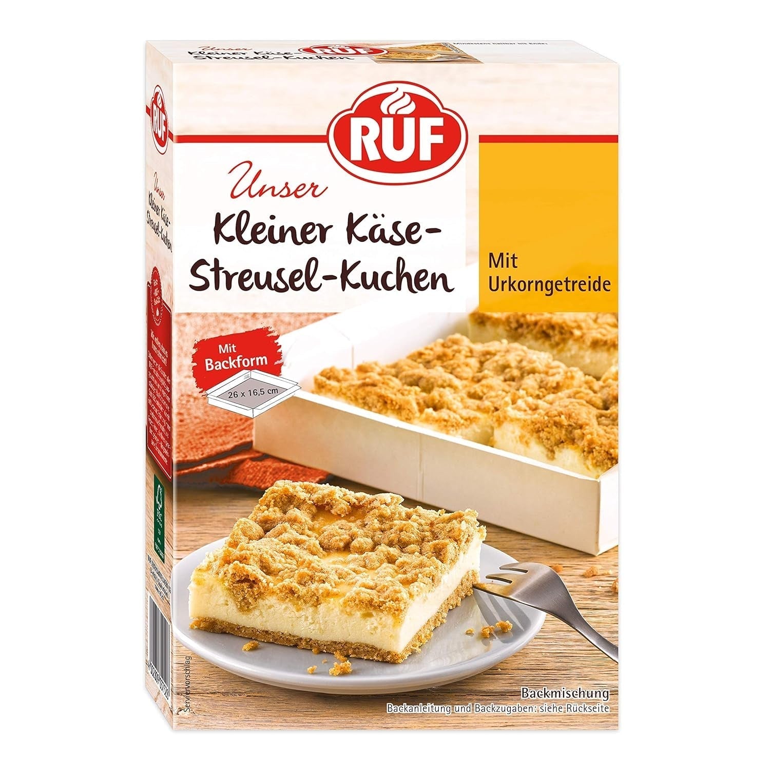 RUF Kleiner Himbeer-Schokokuchen, Mini-Kuchen Mit Feiner Puddingcreme, Himbeeren Und Weißen Schokoraspeln, Inkl. Backform, 1X252G Mixture for baking and cooking Naty Shop 305 G (1Er Pack) Käsekuchen