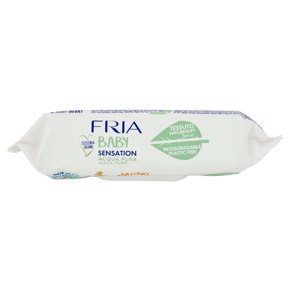 Baby Sensation nappy changing wipes with pure water, 98% purified water formula with skin cleansing effect, dermatologically tested, economic package Baby Wet Wipes Naty Shop