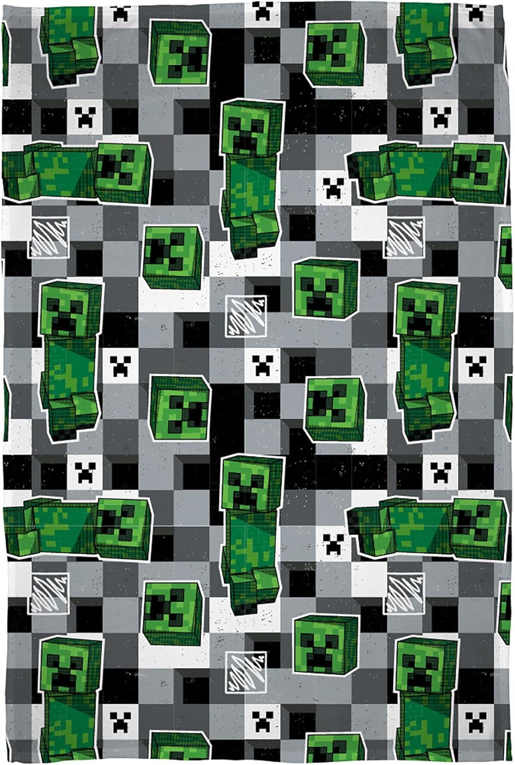 Character World Minecraft Oficial Fleece Pătură | Scribble Design Reversibil 2 fețe, Super Soft, Pătură caldă Paturi si Cuverturi Besuche den Character World-Store Multicolor 150 X 100