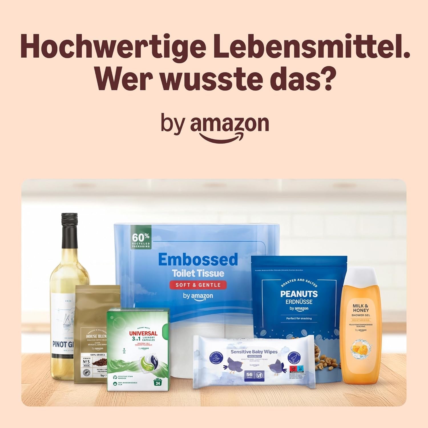 by Amazon Espresso Crema Röstkaffee Ganze Bohnen, 1kg (2 Packs of 500g), Rainforest Alliance-Zertifizierung