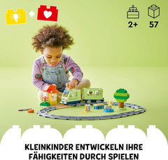 LEGO DUPLO Town Interactive Adventure Train, Playset with Lights and Sounds for Role Play, Allows 2-Year-Olds to Build Tracks, Preschool Educational Toy 10427 Building Sets Besuche den LEGO-Store