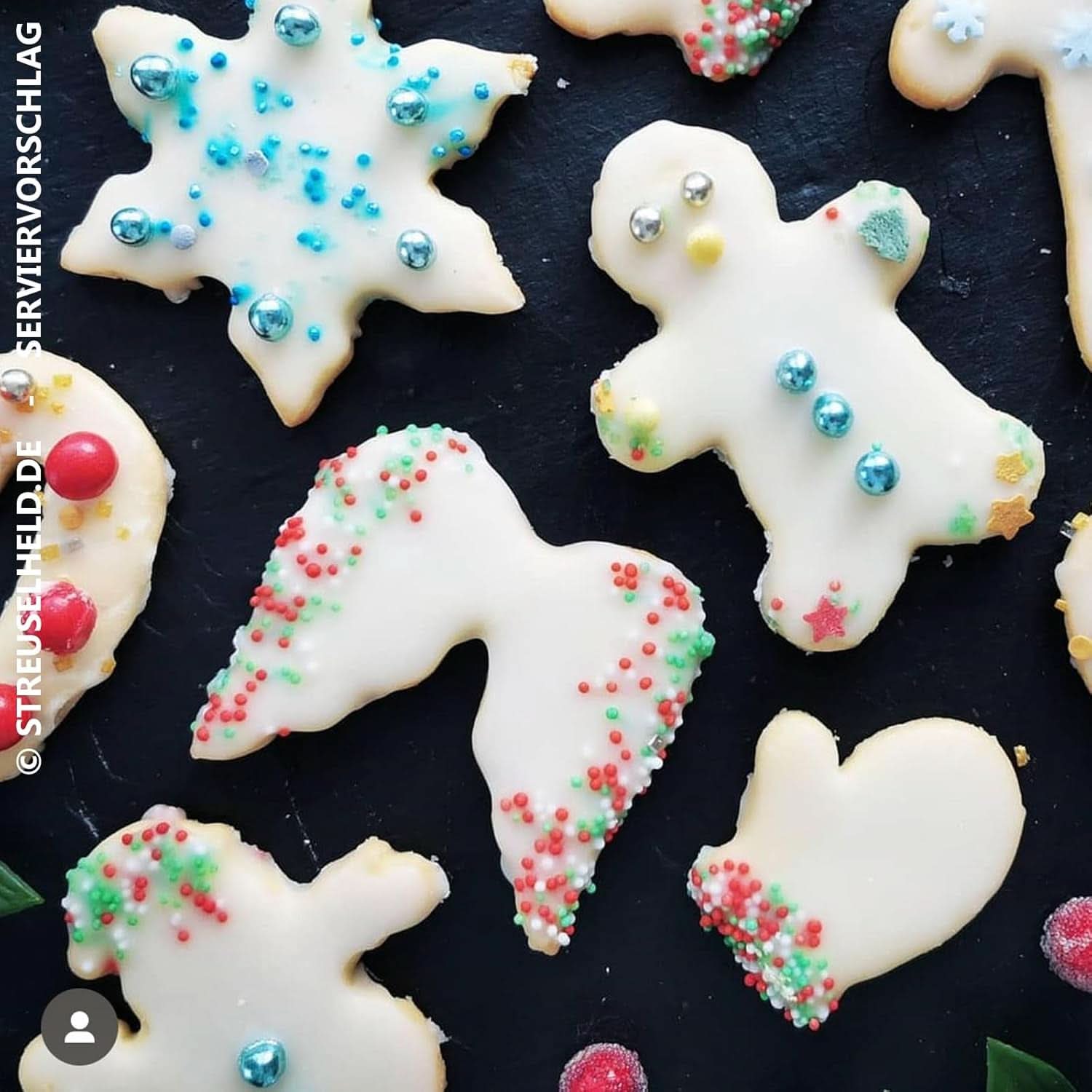 Christmas themed sprinkles, 40 grams Sprinkles Naty Shop