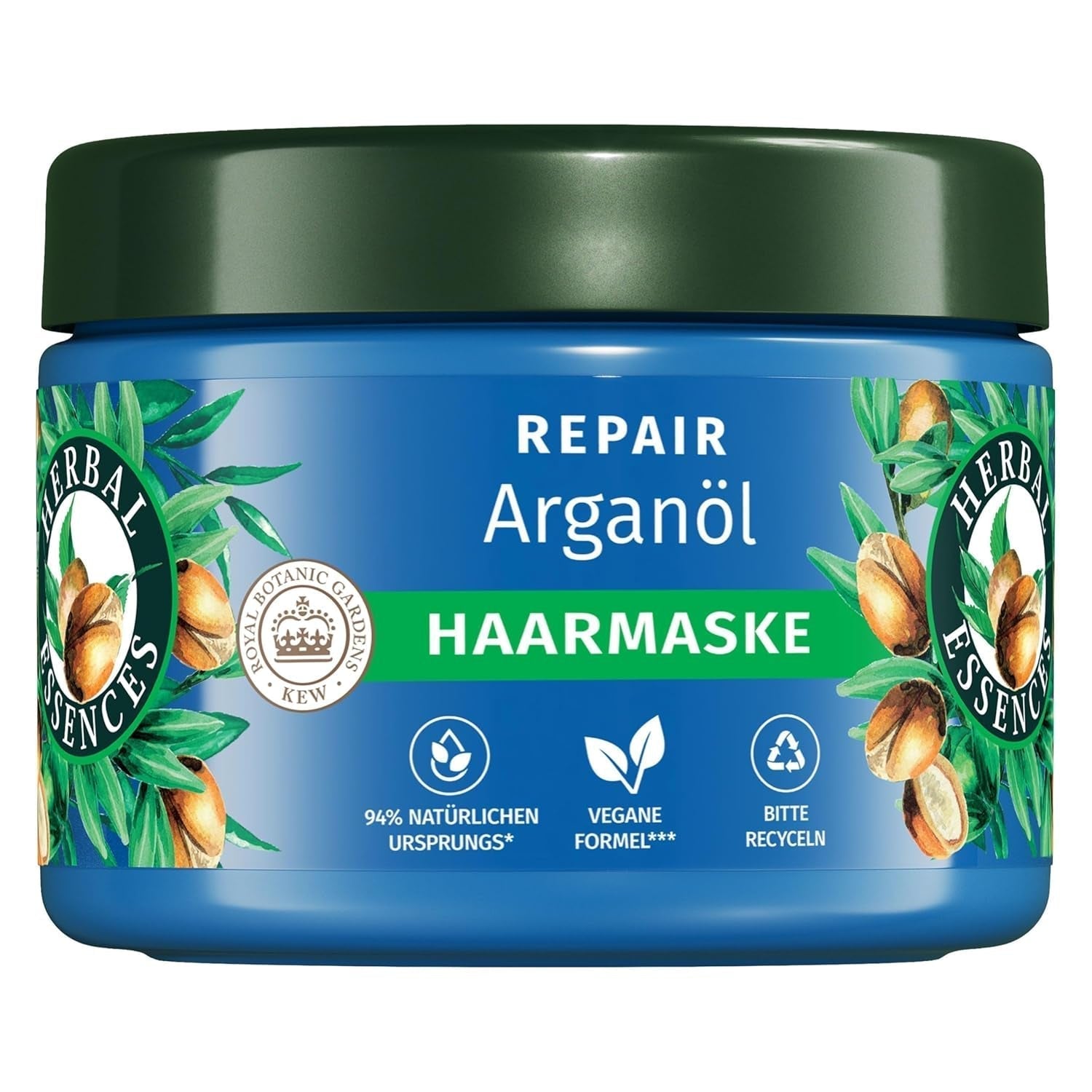 Herbal Essences Mască reparatoare pentru păr cu ulei de argan 300ml. De la păr deteriorat la păr mai neted și mai strălucitor. Îngrijire intensivă. Cu ingrediente de origine naturală. Vegan Masca de par Naty Shop 300 Ml (1 pachet) Mască de păr