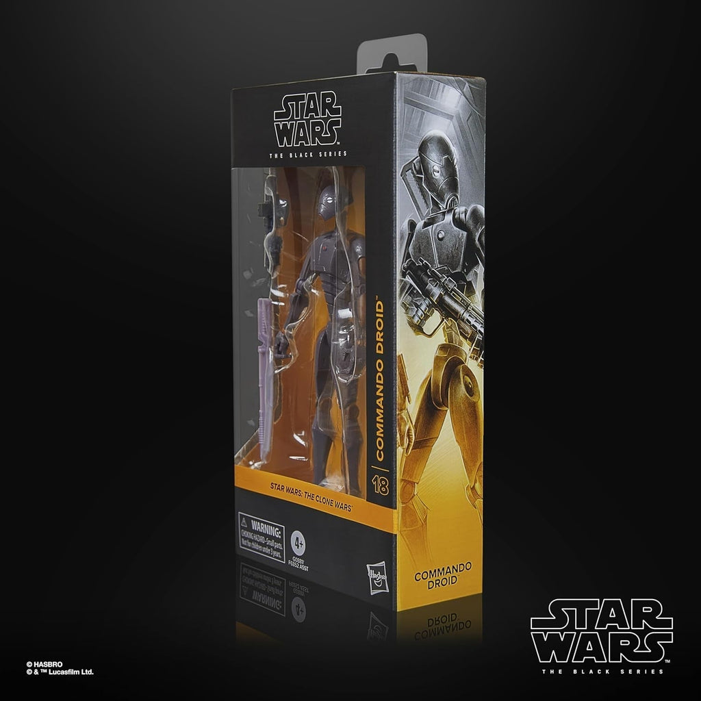 Star Wars Seria Neagră Commander Droid, Star Wars: Războiul Clonelor Premium colecționabil Figura de acțiune (15 Cm) Action figures Naty Shop