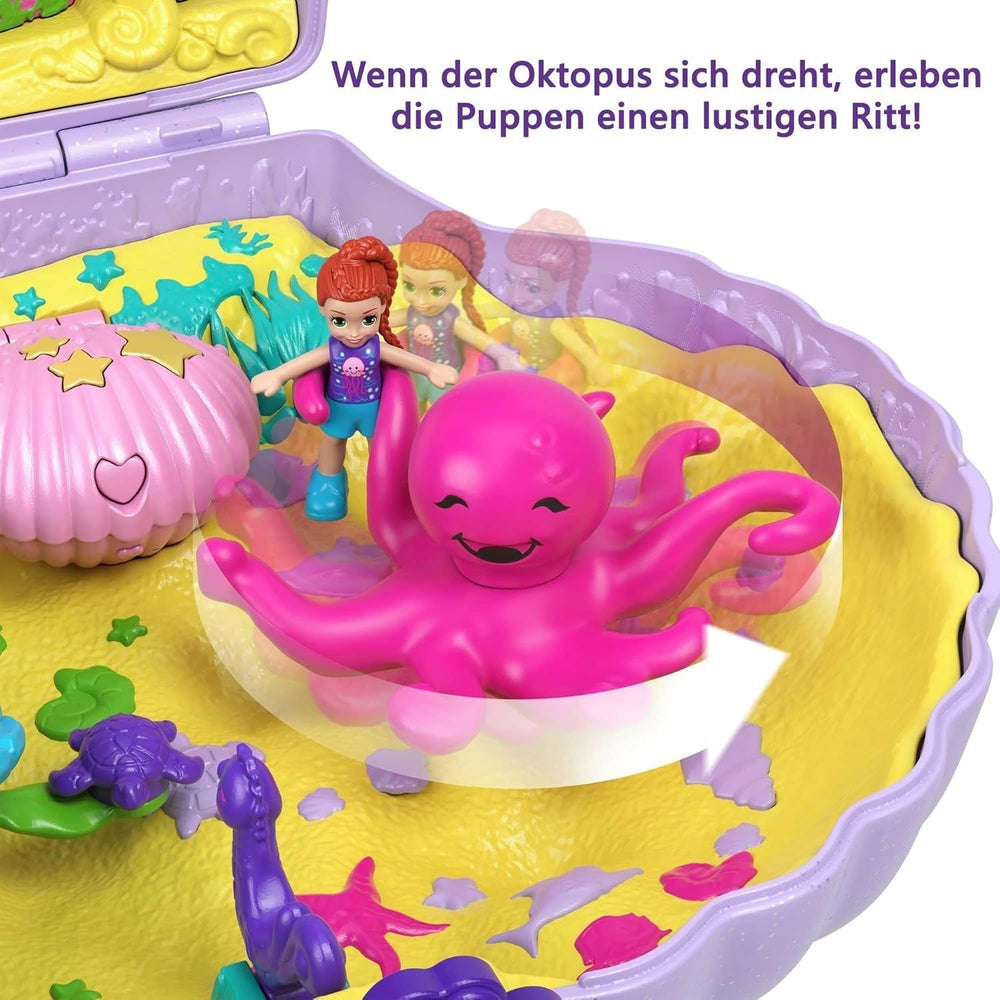 Polly Pocket Coffin Wrap Around Shell Bag Underwater 2 Dolls 1 Submarine Polly Pocket Mermaid Toy 4 Years Old Toy GNH11 Naty Shop Dolls