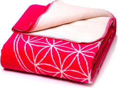 Glart comfortable blanket Flower of Life Pink-Ecru XL, 150X200 Cm, extra fluffy as a sofa blanket sofa blanket, yoga blanket life blanket blanket, plush sofa throw Beds and Blankets Glart Pink-Ecru 150X200Cm