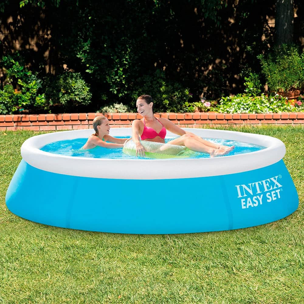 Easy Set pool - Above ground pool - For children, 183cm x 183cm x 51cm and Easy Set tarpaulin - Pool tarpaulin - Ø 244 cm - For Easy Set pools