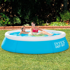 Easy Set pool - Above ground pool - For children, 183cm x 183cm x 51cm and Easy Set tarpaulin - Pool tarpaulin - Ø 244 cm - For Easy Set pools