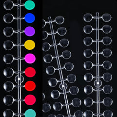 240 Stück Nagel Display Punkt Farbpunkte,Transparent Nail Art Display,Nagellack Displays Rund Für Nagelstudio Und Anfänger,Diy Nail Art Nagelstudios