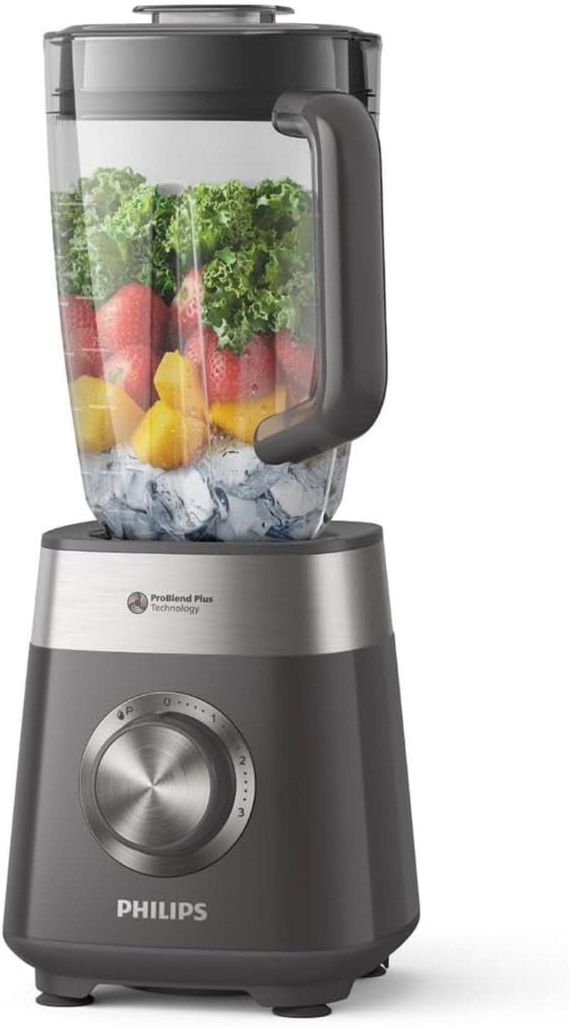Philips Standmixer Und Smoothie Maker – 600W, 2-Liter-Becher, Homeid-App, 2 Geschwindigkeitsstufen + Impulsfunktion, Problend, Ice-Crush-Funktion (HR2291/41) Kitchen Naty Shop 1000 Watt