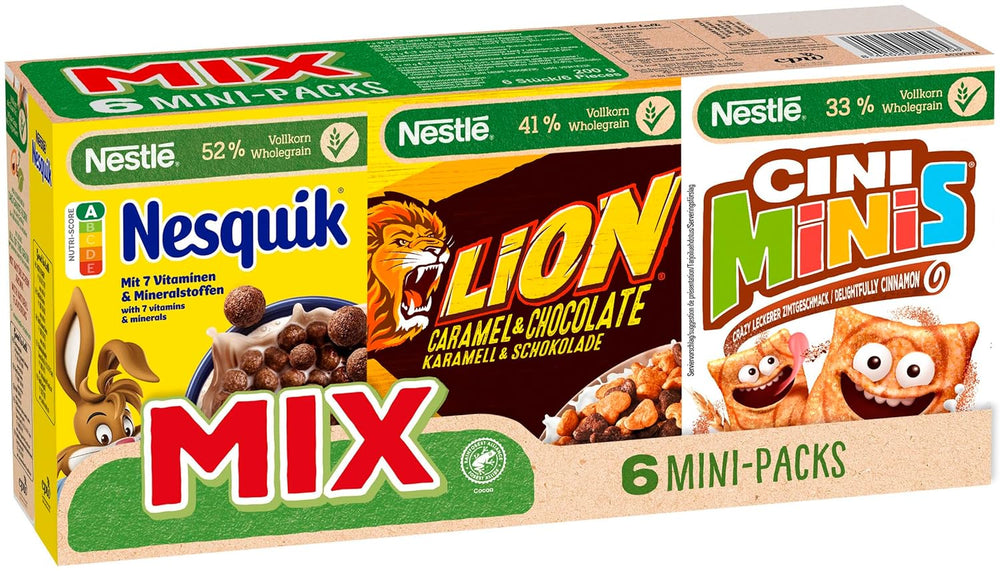 Nestlé Mix cereal mini packets, 6 pieces, 1 packet (1x200g to 4x30g, 2x40g)