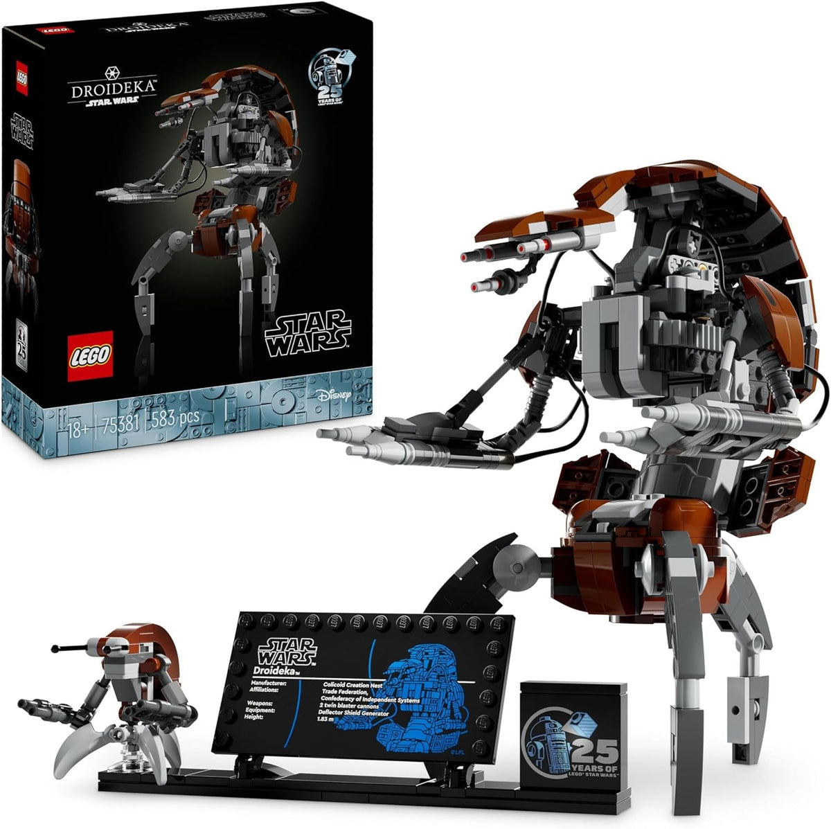 LEGO Star Wars Droideka Set, Droid Model Kit for Adults, Desk Decor, Collectible, Gift Idea for Men and Women 75381 Building Sets Besuche den LEGO-Store Single
