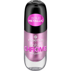 Oja Essence Satin CHROME, nr. 02, roz, acoperire completă, rezultate expres, pigmentată intens, metalică, vegană, fără particule de microplastic, fără parfum, fără parabeni, 1 pachet (8ml)