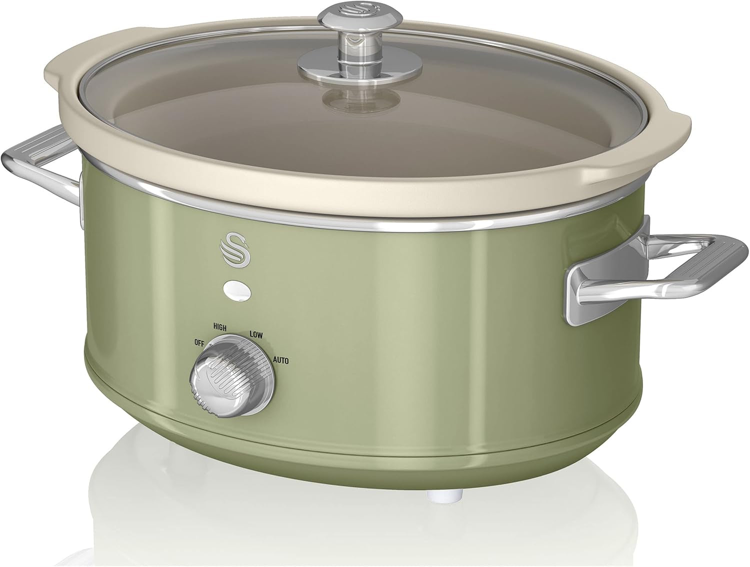 Swan Retro SF17021GRNEW Slow Cooker 3.5 liters, 200 W Slow Cooker Naty Shop Green
