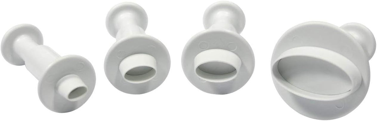 MO154 Forme ovale de embosat, format mic, mediu, extra-mare, plastic, alb, 9 x 2 x 9 cm