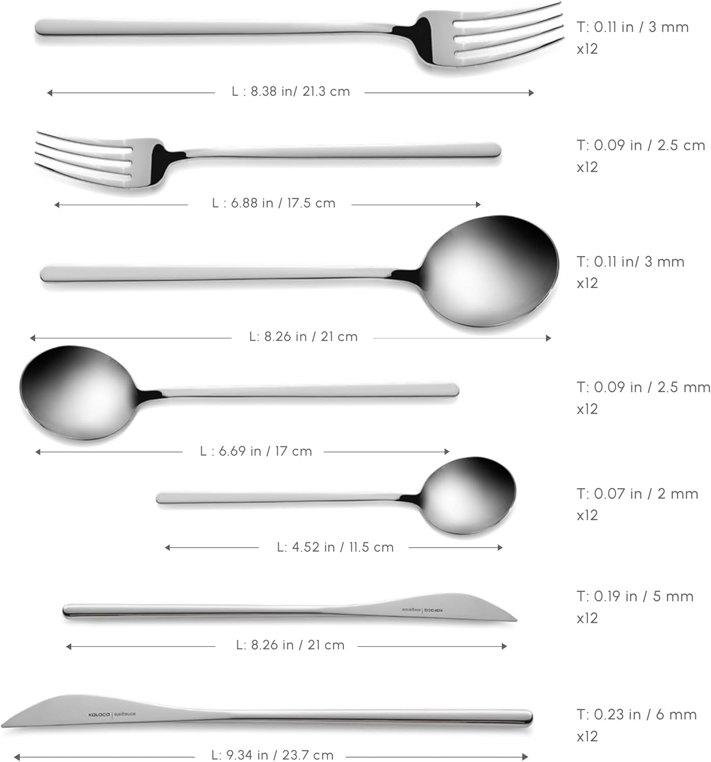 Karaca Focus Elegance, 84-piece cutlery set, 12 people Kitchen Naty Shop