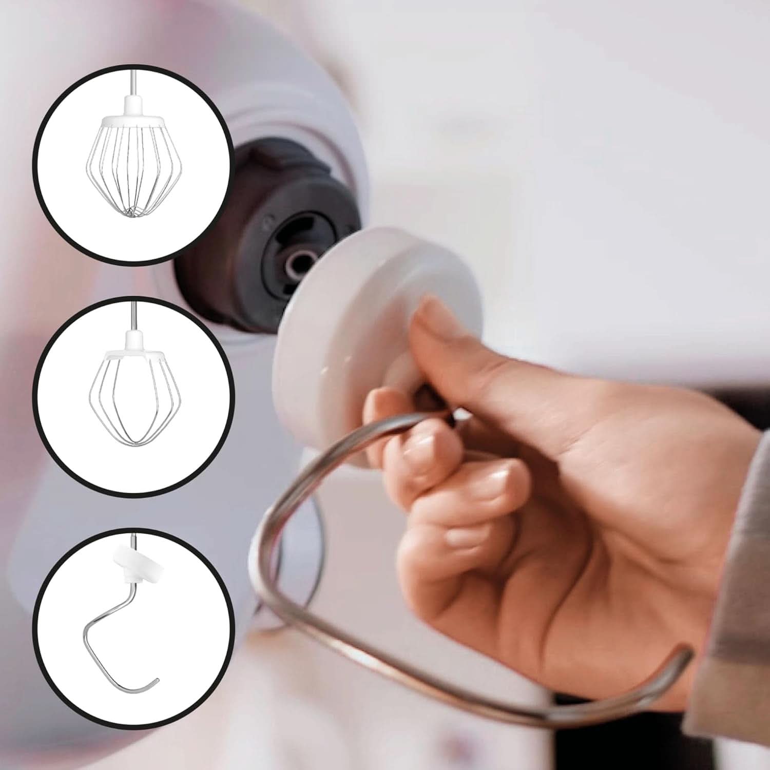 Bosch Küchenmaschine Serie 2 MUMS2EW00, Edelstahl-Schüssel 3.8 L, Planetenrührwerk, Knethaken, Schlag-, Rührbesen Edelstahl, 4 Arbeitsstufen, Durch Optionales Zubehör Erweiterbar, 700W, Weiß Kitchen Naty Shop