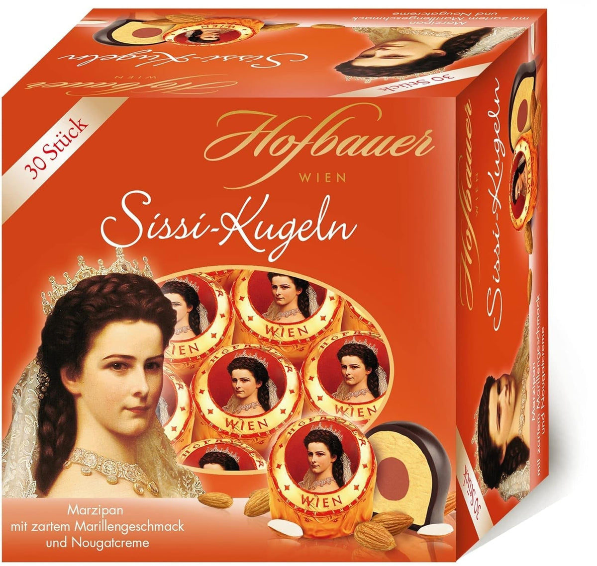 Hofbauer Vienna Sissi Balls Box 600 grams (30 pcs.) Chocolate Candies Naty Shop
