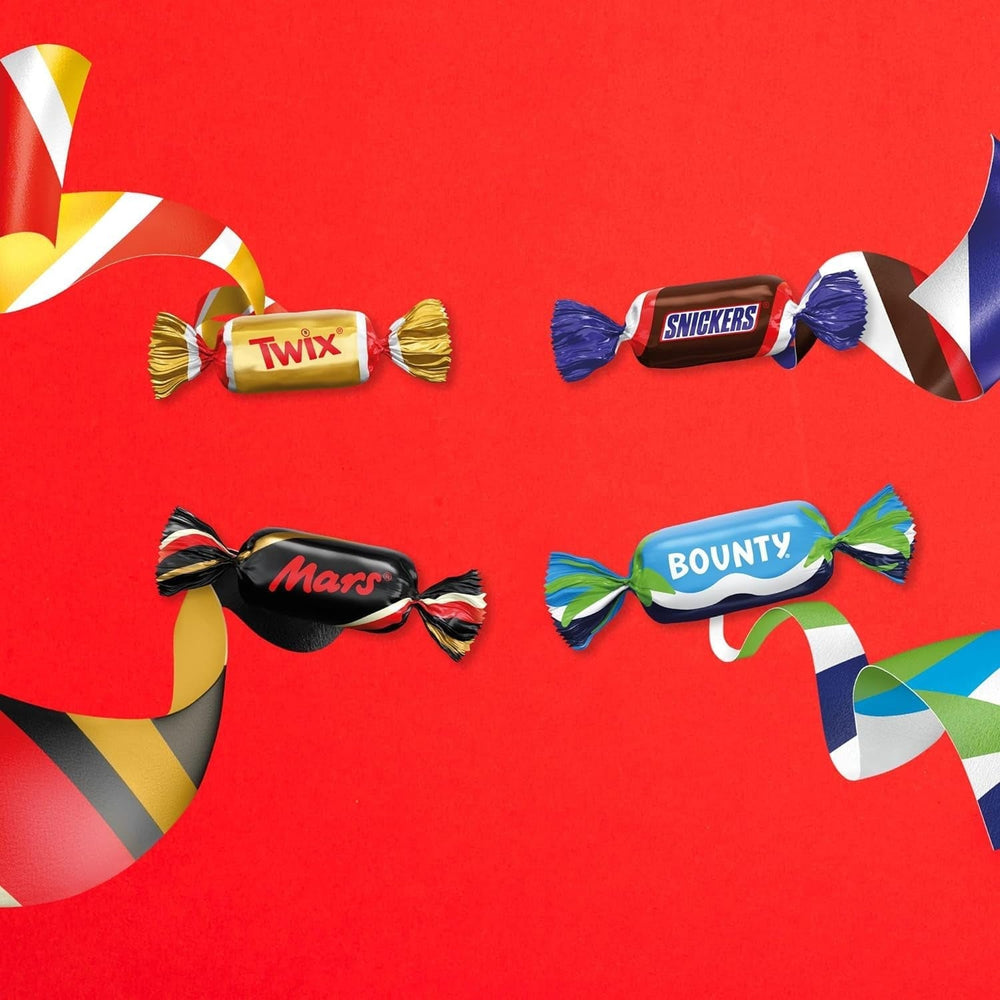 Mix of miniatures, Mars, Snickers, Bounty & Twix, Classic bars in mini format, 296 Bars, 3Kg Chocolate Candies Naty Shop