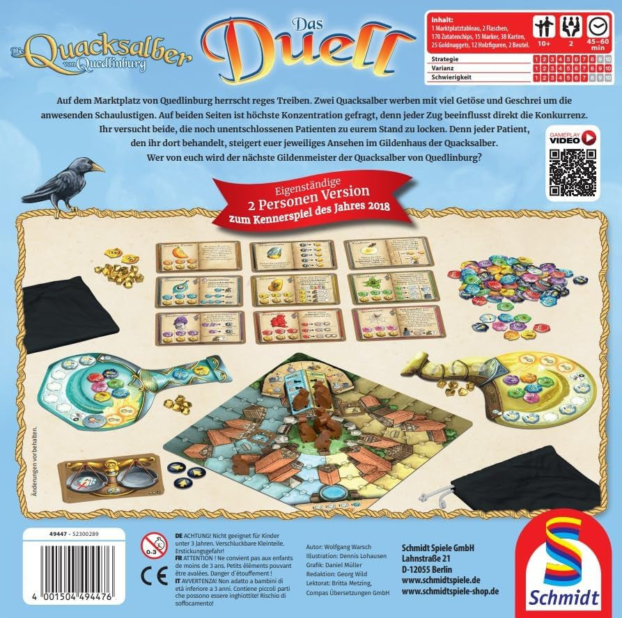 Schmidt Spiele 49447 Quacks of Quedlinburg, The Duel, Family Game