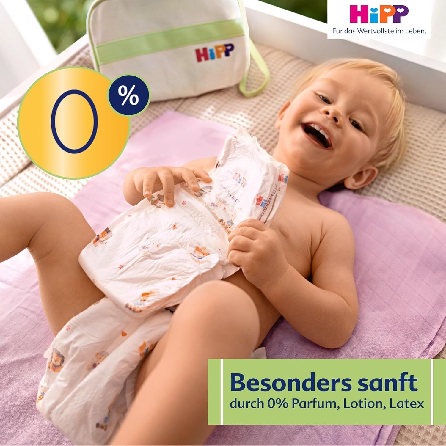 Diaper HiPP Extra Soft Premium Size 1 Newborn 2-5 kg, 72 pieces (3 packs of 24), with 3-way leak protection and double skin protection