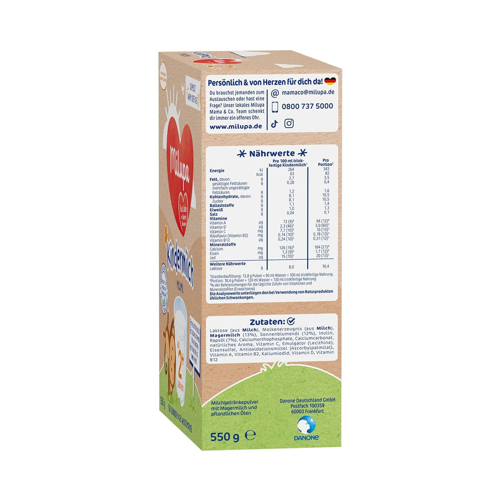 Milupa Milumil Growth milk 2+ - From 1 year - For small children in the growth phase - 5 x 550 g