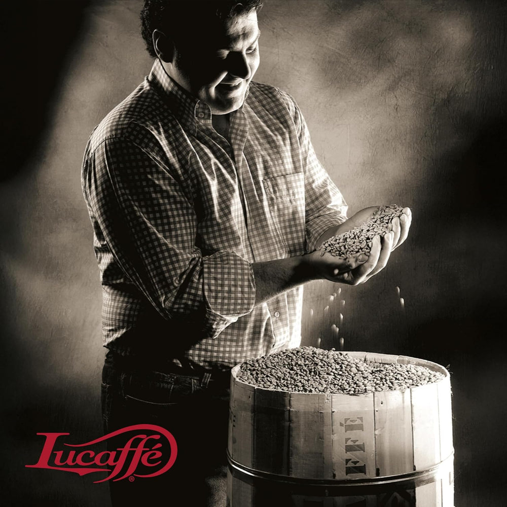 Lucaffé - Kaffeebohnen Mamma Lucia, 1 kg | Kaffee aus ganzen Bohnen für cremigen Espresso | Helle Röstung | intensiver und cremiger Geschmack