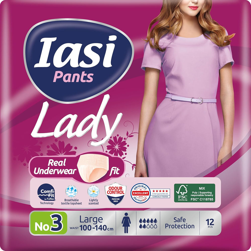 LADY Pants 48 Disposable Urinary Incontinence Pants Absorbency Plus Size S for Women 48 Pcs