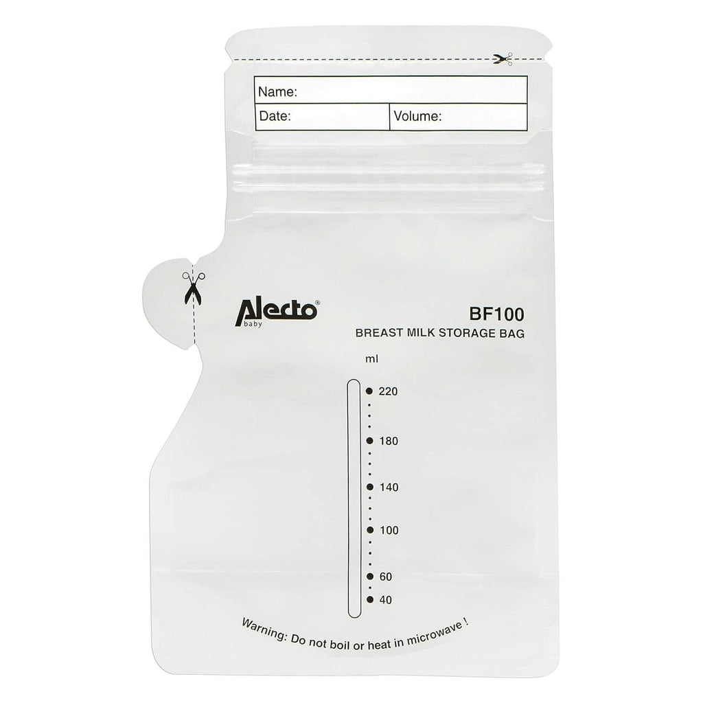 BF100 Pungă de depozitare pentru lapte matern - Pungă pentru lapte matern - capacitate 220 Ml - 100 bucăți - Transparent Accesorii Hrana si Alaptare Bebe Naty Shop