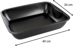 Zenker Xxl-Brat- Und Auslaufform (40 X 8 X 34 Cm) SPECIAL COOKING, Rechteckige Ofenform Mit Antihaftbebeschichtung, Backblech Für Krosse Braten & Saftige Aufläufe (Farbe: Schwarz), Menge: 1 Stück Molds and trays for baking Naty Shop