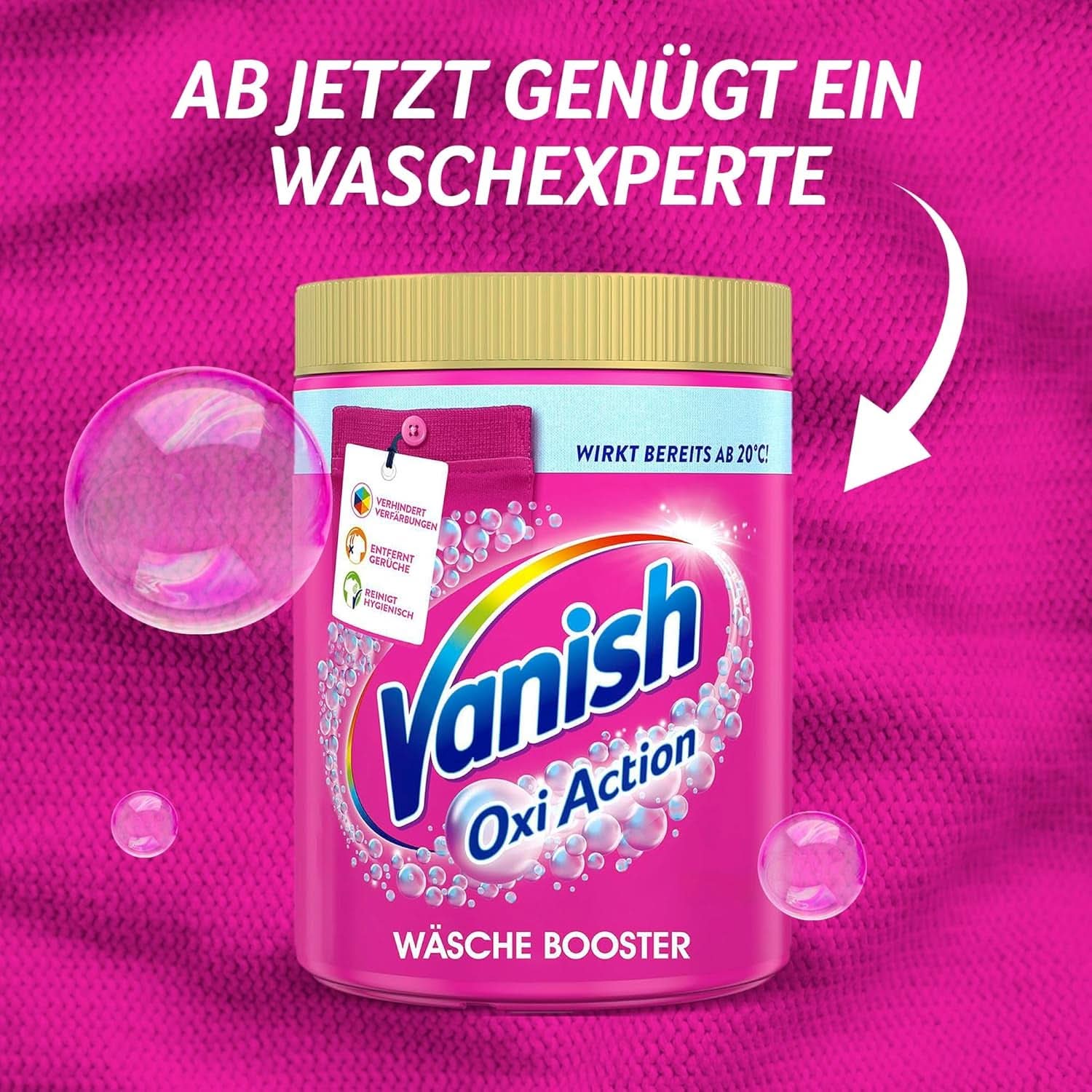 Vanish Oxi Action Powder Pink - 1.125 Kg - chlorine-free stain removal and laundry improvement powder - for colored laundry Laundry Detergents Naty Shop