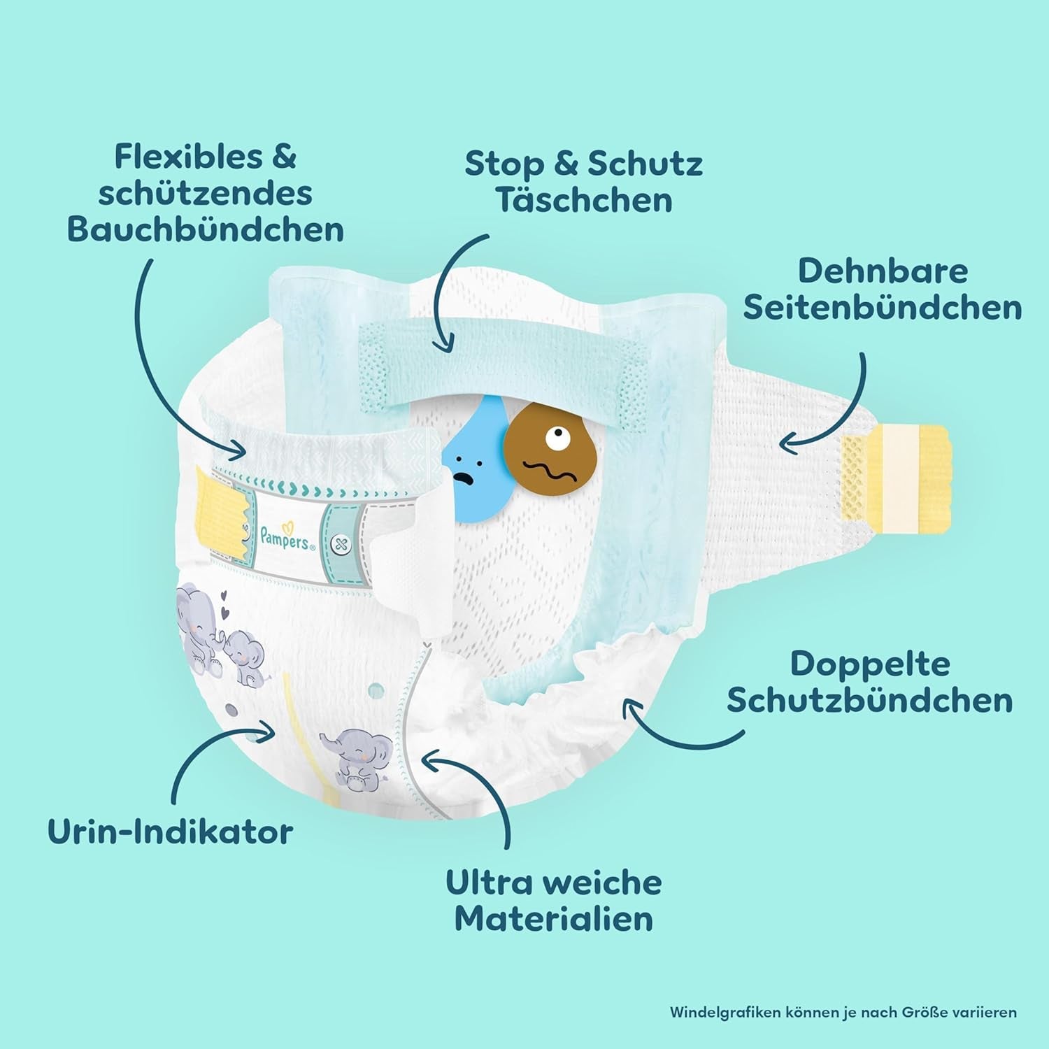 Pampers Premium Protection Size 5, 152 Diapers, 11kg-16kg, our #1 protection against skin and leaks