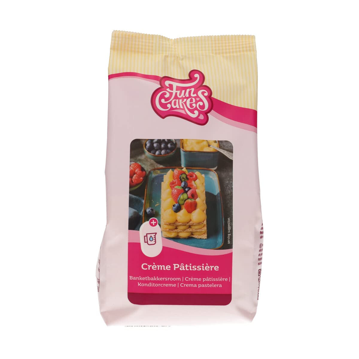 Funcakes Mix Für Crème Pâtissière, Einfach Zu Berübenen, Köstlicher Pudding Zum Füllen Von Kuchen, Cupcakes Und Anderen Leckereien, Nur Wasser Addenden, Halal., 1 Kg Mix for baking and cooking Naty Shop 500 G Vanille