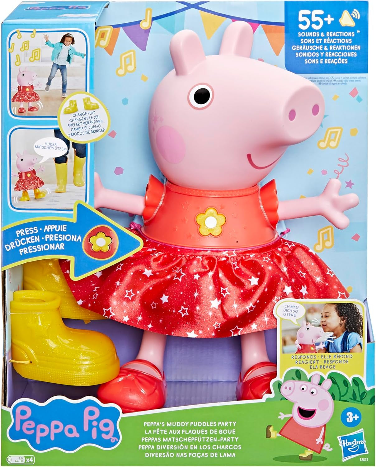 Peppa Pig Peppa'S Mud Puddle Party Doll - German Version, Pink or Pink Naty Shop Dolls