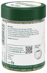 Fuchs Gewürze - Bärlauch geschnitten - würzige Schärfe für Quark-Dips, Frischkäse oder Risotto - natural ingredients - 8 g in wiederverwendbarer, recyclebarer Dose