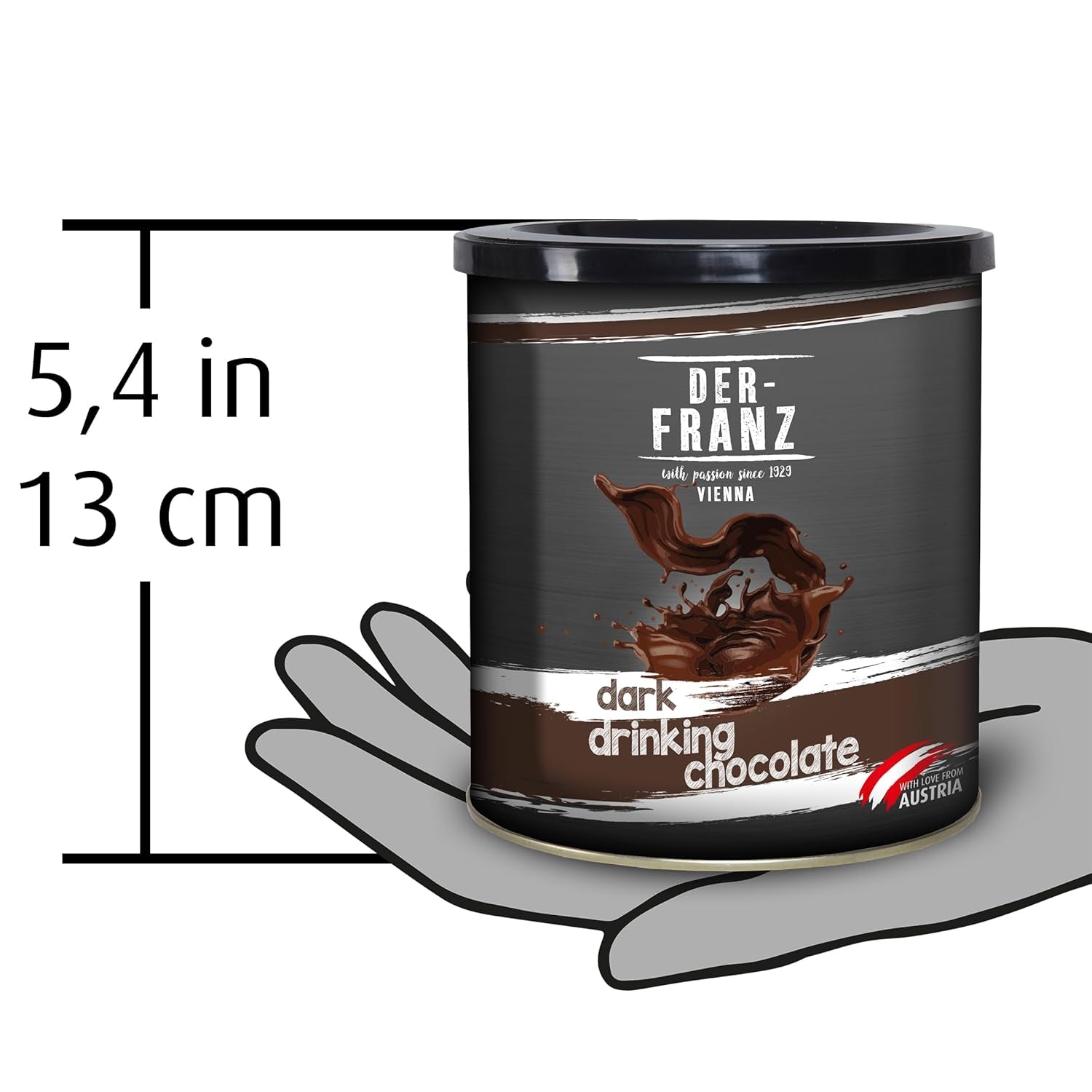 Der-Franz Ciocolată neagră de băut, 2 X 500 G Bomboane de Ciocolata Naty Shop