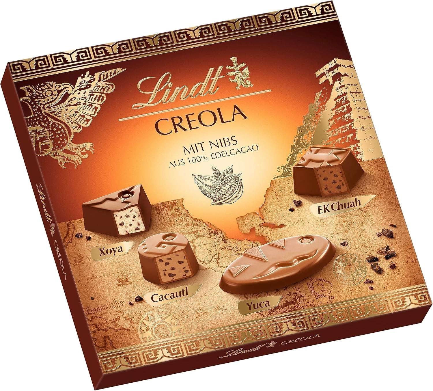 Lindt - Praline Creola, 15 chocolate candies in 4 delicious assortments, alcohol-free, 165 grams Chocolate candies Naty Shop