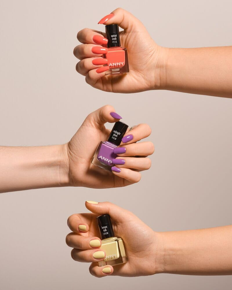 ANNY Nail Polish - High quality long-lasting, chip-resistant and quick-drying colored nail polish, color: Lemon Talk - 15 ml