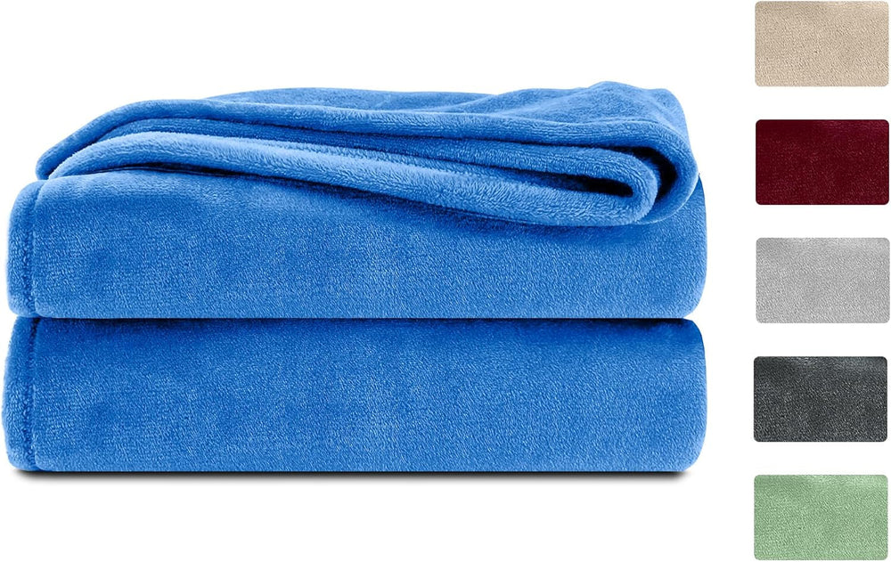 Komfortec fluffy blanket, comfortable blanket, fleece blanket, Oeko-Tex certified, super soft, 150X200 Cm, 260 G/M², beige Beds and Blankets Besuche den Komfortec-Store Blue 150 X 200 Cm